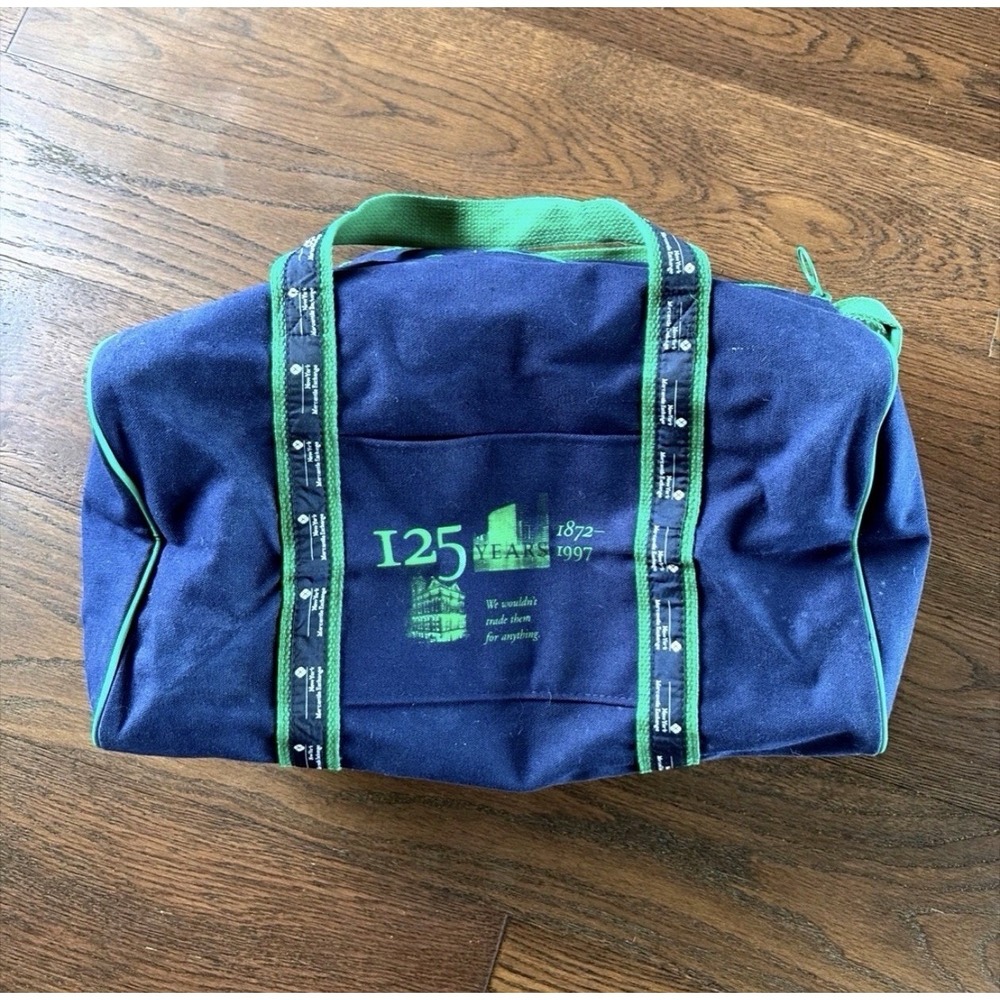 New York Mercantile Exchange 125 Years Vtg ‎ Duffle Gym Bag Advertising Blue